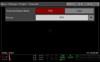 Timecode (code temporel) Timecode (code temporel)